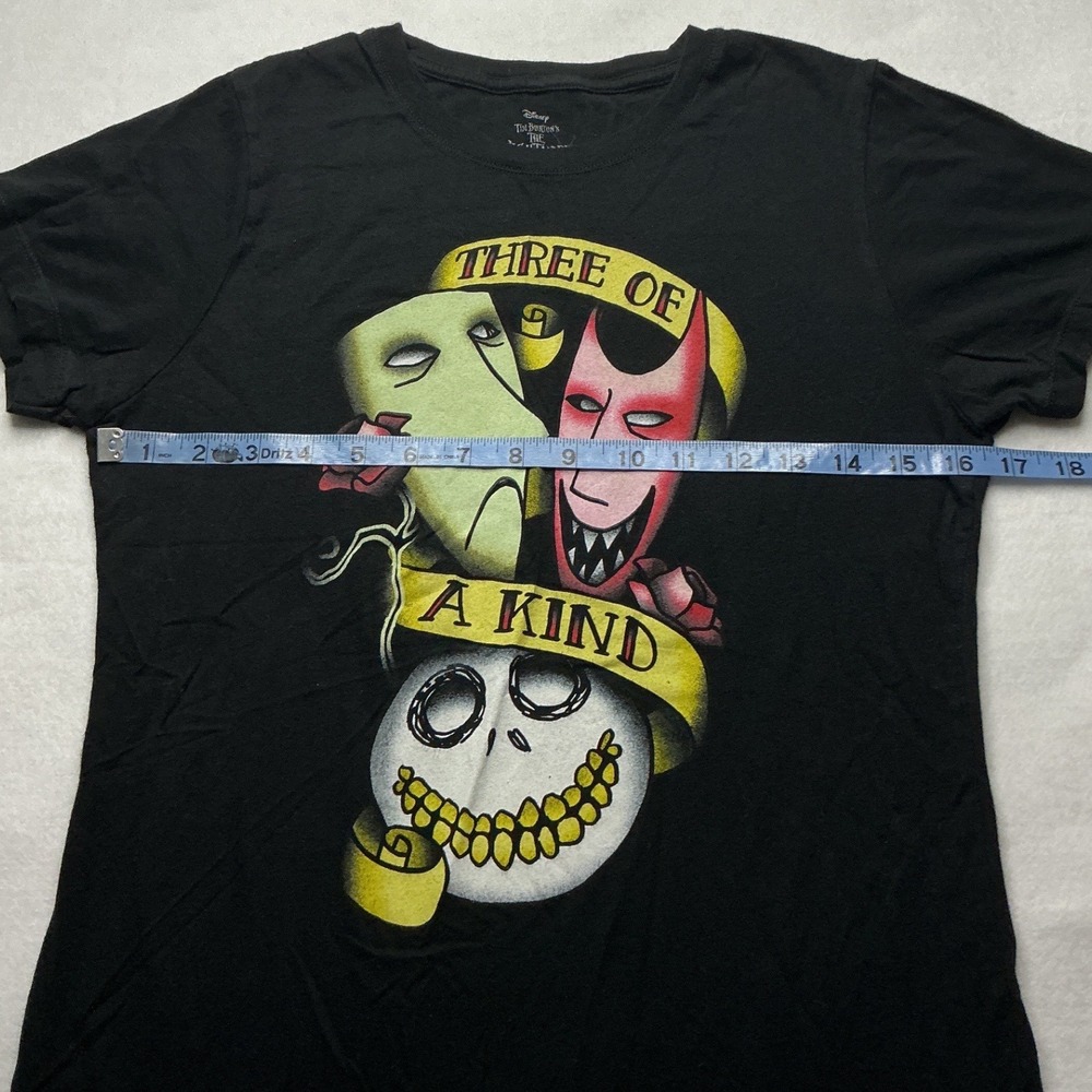 Disney Nightmare Before Christmas Three Of A Kind Graphic Tee Black Medium - Picture 4 of 6